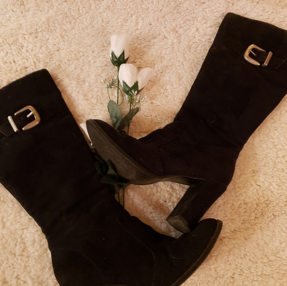 Rampage Shoes - Rampage retro belted  heeled  boots